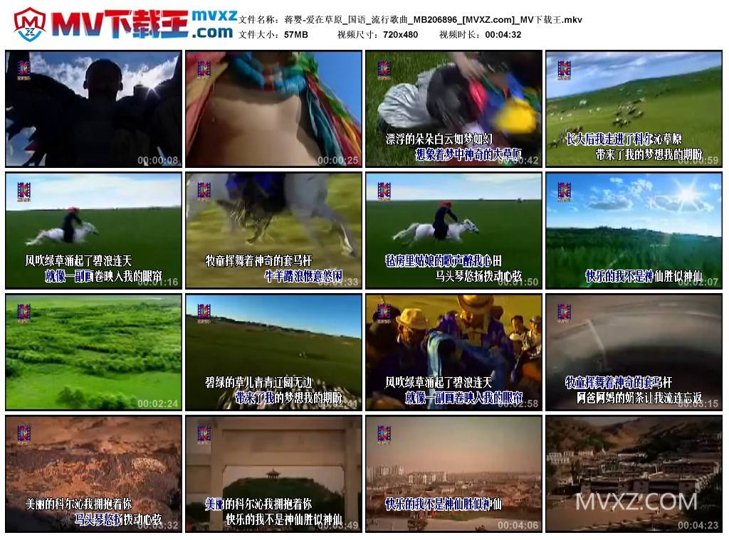 蒋婴-爱在草原_国语_流行歌曲_MB206896